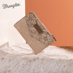 Wrangler V-Shaped Stitching Tooled Collection Wallet