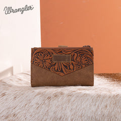 Wrangler V-Shaped Stitching Tooled Collection Wallet