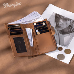 Wrangler V-Shaped Stitching  Genuine Leather Wallet