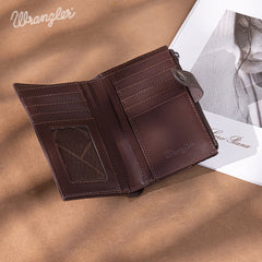 Wrangler V-Shaped Stitching Tooled Collection Wallet