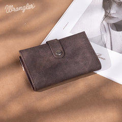 Wrangler V-Shaped Stitching  Genuine Leather Wallet