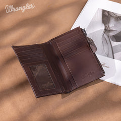 Wrangler V-Shaped Stitching  Genuine Leather Wallet