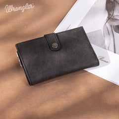 Wrangler V-Shaped Stitching  Genuine Leather Wallet