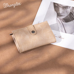 Wrangler V-Shaped Stitching  Genuine Leather Wallet