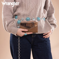 Wrangler V-Shaped Stitching  Genuine Leather Wallet