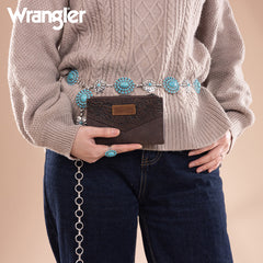 Wrangler V-Shaped Stitching Tooled Collection Wallet