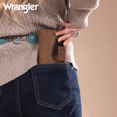 Wrangler V-Shaped Stitching  Genuine Leather Wallet