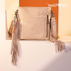 Trinity Ranch Tooled Fringe Crossbody