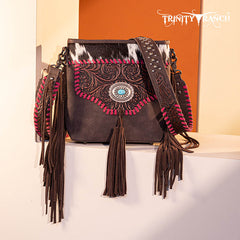 Trinity Ranch Tooled Fringe Crossbody
