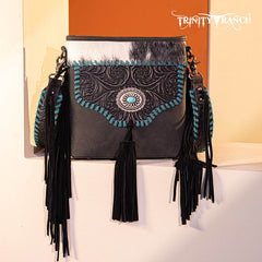Trinity Ranch Tooled Fringe Crossbody