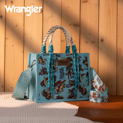 Wrangler Southwestern Print Rope Tote Bag