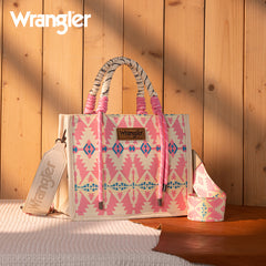 Wrangler Southwestern Print Rope Tote Bag