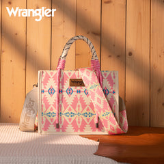 Wrangler Southwestern Print Rope Tote Bag