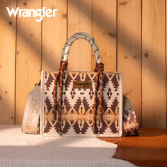Wrangler Southwestern Print Rope Tote Bag