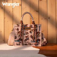 Wrangler Southwestern Print Rope Tote Bag