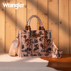 Wrangler Southwestern Print Rope Tote Bag