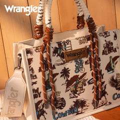 Wrangler Southwestern Print Rope Tote Bag