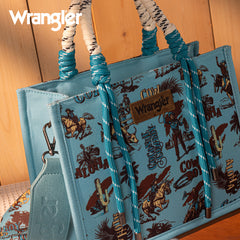 Wrangler Southwestern Print Rope Tote Bag
