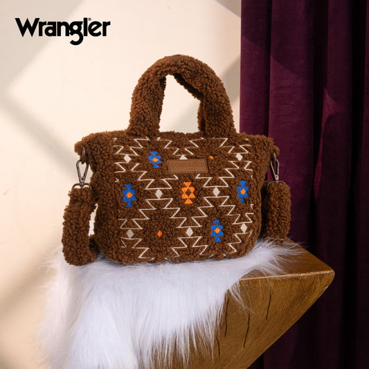 Wrangler Sherpa Aztec Sherpa Small Tote Bag