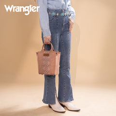 Wrangler Aztec Embroidered Floral Embossed Tote/Crossbody