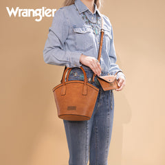 Wrangler Braided Ombre Leather Tote Bag Set