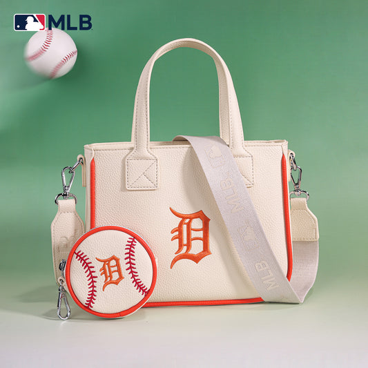MLB Detroit Tigers Team Tote/Crossbody with Baseball Coin Pouch