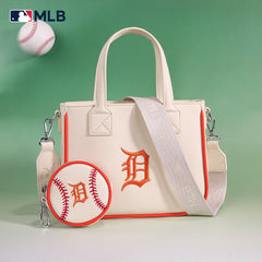 MLB Detroit Tigers Team Tote/Crossbody with Baseball Coin Pouch