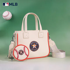 MLB Houston Astros Team Tote/Crossbody with Baseball Coin Pouch