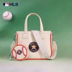 MLB Houston Astros Team Tote/Crossbody with Baseball Coin Pouch