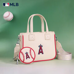 MLB Los Angeles Angels Team Tote/Crossbody with Baseball Coin Pouch