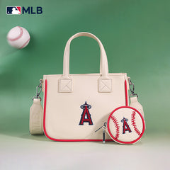 MLB Los Angeles Angels Team Tote/Crossbody with Baseball Coin Pouch