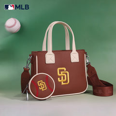 MLB San Diego Padres Team Tote/Crossbody with Baseball Coin Pouch