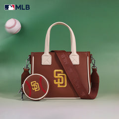 MLB San Diego Padres Team Tote/Crossbody with Baseball Coin Pouch