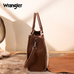 Wrangler Sherpa Aztec Canvas Tote Bag