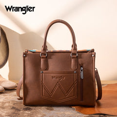 Wrangler Sherpa Aztec Canvas Tote Bag