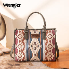 Wrangler Sherpa Aztec Canvas Tote Bag