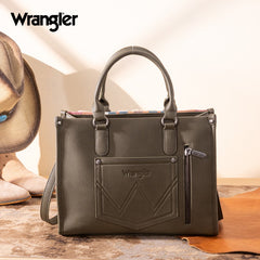 Wrangler Sherpa Aztec Canvas Tote Bag