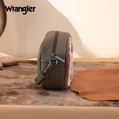 Wrangler Sherpa Aztec Canvas Crossbody