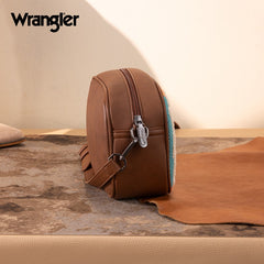 Wrangler Sherpa Aztec Canvas Crossbody
