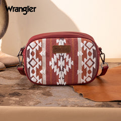 Wrangler Sherpa Aztec Canvas Crossbody