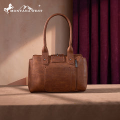 Montana West Tooled Concho Concealed Carry Tote