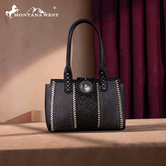 Montana West Tooled Concho Concealed Carry Tote