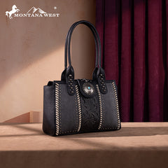 Montana West Tooled Concho Concealed Carry Tote