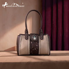 Montana West Tooled Concho Concealed Carry Tote