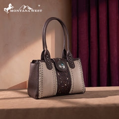 Montana West Tooled Concho Concealed Carry Tote