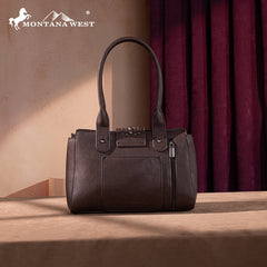 Montana West Tooled Concho Concealed Carry Tote