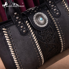 Montana West Tooled Concho Concealed Carry Tote