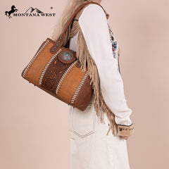 Montana West Tooled Concho Concealed Carry Tote