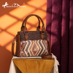 Montana West Sequined Aztec Tote Bag Set