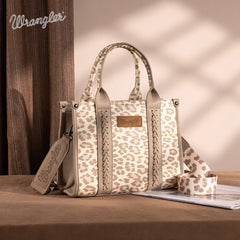 Wrangler Leopard Print Concealed Carry Tote Bag